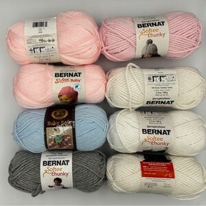 Bernat and Lion Brand 8 Skeins of Yarn